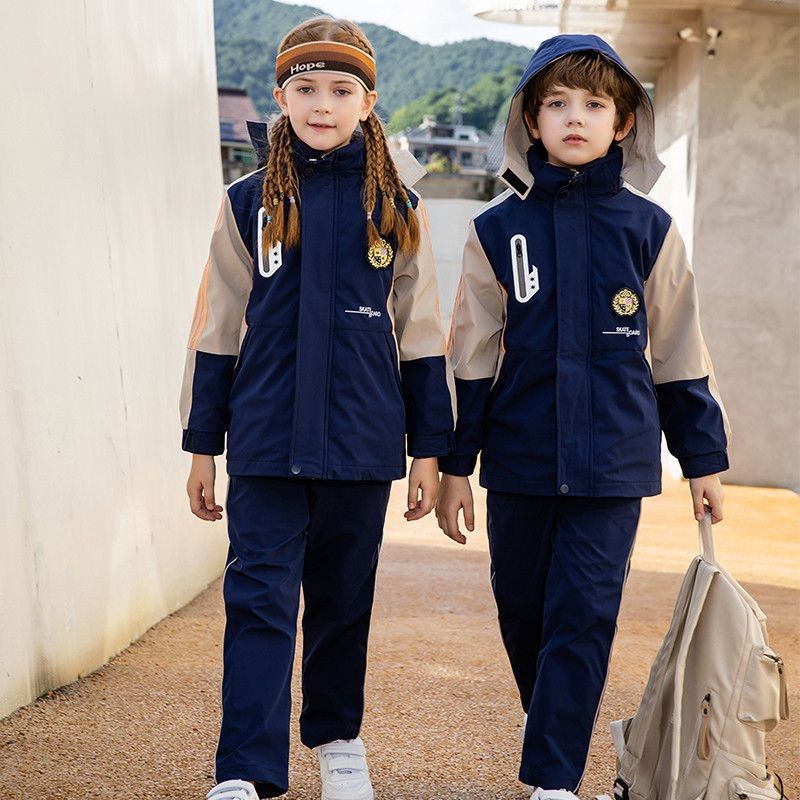 Kids' Outdoor School Uniform: Hooded Jacket + Fleece Liner + Pants suppliers